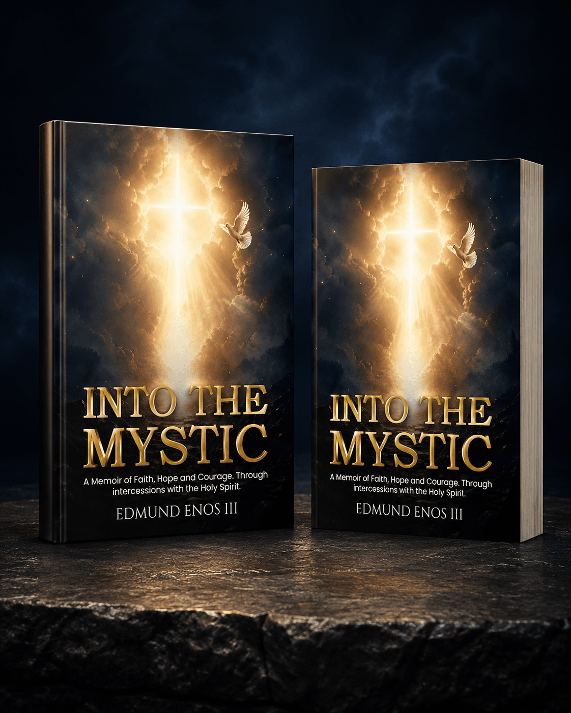 Hardcover and paperback editions of Into the Mystic by Edmund Enos III's